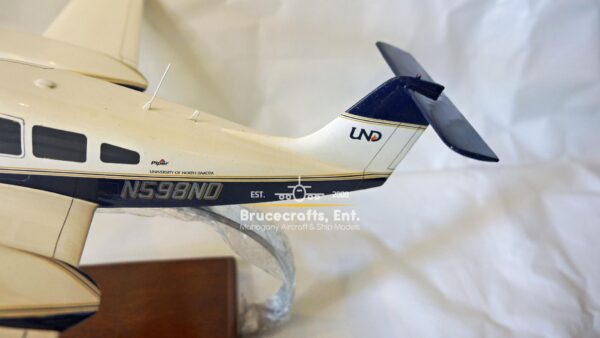 Model of Piper PA-44 Seminole with detailed craftsmanship.